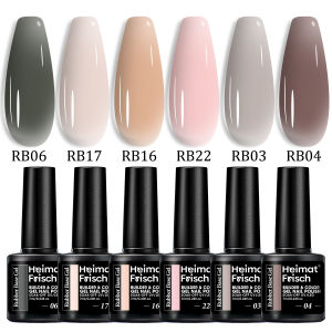 Bộ Sơn Móng Tay 6 Màu Thời Trang Lớp Nền Gel Bền Lâu Lớp Phủ Trong Suốt Dễ Bong Chất Lượng Salon Tông Màu Trung Tính Dễ Sử Dụng Tại Nhà.