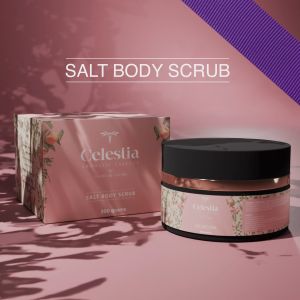 Celestia Aroma - Salt Body Scrub Beauty Size 300g - Beauty & Personal Care - Natural Sea Salt - Exfoliating & Revitalizing