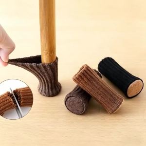 Tất Chân Ghế Dệt Kim Chống Trượt Bảo Vệ Sàn Nhà Chất Liệu Polyester Cotton Chống Xước Dành Cho Nhà Ăn Phòng Khách