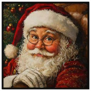 Tranh chân dung ông già noel. Tranh treo tường dán tường sơn dầu canvas trang trí. CGI-1802