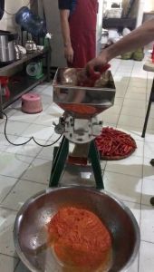 Mesin Gilingan Bumbu/Cabe Stainless GANESHA 6 inch + Dinamo 15 HP