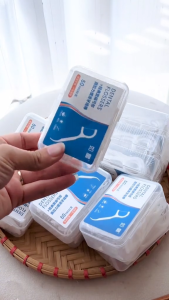 Hộp 50 Que Tăm Chỉ Nha Khoa Loại Tốt Dùng 1 Lần - Sợi Chỉ Mảnh Hỗ Trợ Tối ưu Cho Răng