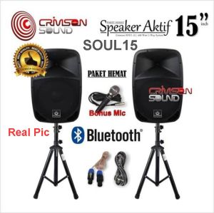 Speaker Crimson SOUL15 Active+Passive Super Lengkap Real Pict