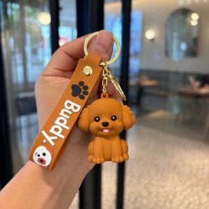 Cute Animal Keychain - French Bulldog Corgi Shiba Inu Poodle PVC Toy for Car Bag Backpack Bulk Claw Machine Prize Gift Set
