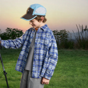 Ask Junior | New Trendy Boys Shirt Color-woven Check Long Sleeve Turn-down Collar