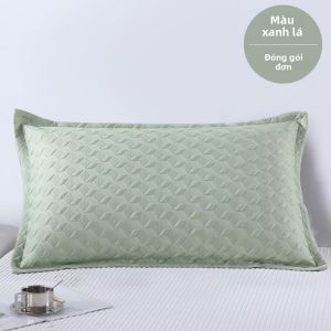 MONLEYTA | Bộ hai chiếc vỏ gối bằng lụa băng mùa hè thoáng khí thoáng khí chống dầu đầu kích thước lớn vỏ gối bằng vải polyester