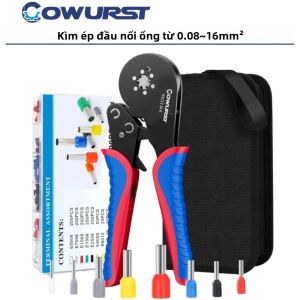 Kìm Bấm Đầu Nối Dạng Ống HSC12 16-6 Đầu Nối Hình Lục Giác Cách Điện Trước Bằng Thép Carbon Kìm Điện Đa Chức Năng