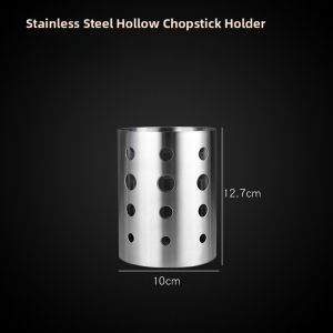 Thickened 304 Stainless Steel Chopsticks Holder Home Use Chopsticks Tube Storage Rack Chopsticks Cage Draining Chopsticks Bucket
