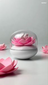 Lotus Cotton Bud Holder ที่ใส่คอตตอนบัต กระปุกเก็บของเอนกประสงค์ ดีไซน์ ดอกบัว Qualy (ควอลี่)