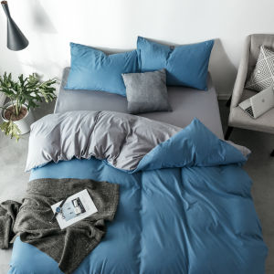 ชุดเครื่องนอนผ้าฝ้ายแท้สําหรับ Volkswagen Bees 1.5m2 ขนาดเตียงผ้าฝ้าย Anna สไตล์เรียบง่ายสีชุดสี่ชิ้น