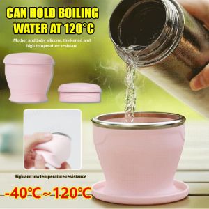 【Food Grade】Foldable Portable Telescopic Pocket Cup Silicone Collapsible Cup Flexible Drinkware