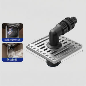 JOMOO | Pest Odor Flood Proof Floor Drain Stainless Steel 2-in-1