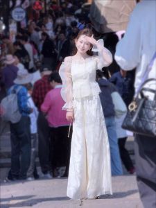 XUECAIQI | Plus Size Chinese Style Embroidery Suit