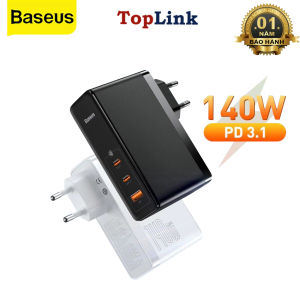 Bộ Sạc Nhanh Baseus GaN5 Pro 140W 1 USB + 2 Type-C PD3.1 cho Laptop Máy tính bảng IP 14 13 12 - Phân phối bởi TopLink