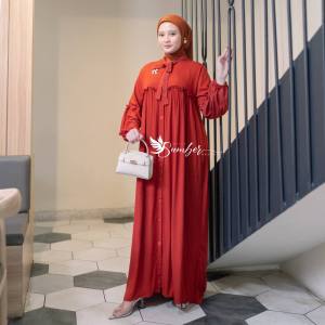 Dress Rayon Busui Murah Resleting Depan Longdress Full Kancing Bahan Rayon Premium Dress Busui Wanita Kekinian Daster Nyaman Bumil Busui Friendly