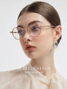 BULLE DE SAVON | Gọng Kính Cận Viền Rộng Siêu Nhẹ Titanium Nguyên Chất Hình Tròn