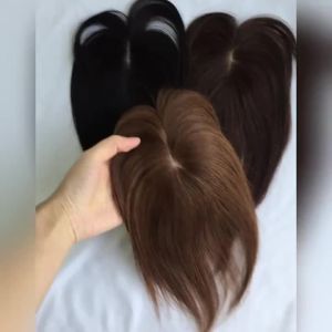 Mái Tóc Giả Màu Nâu Tự Nhiên Có Mái Kích Thước 5x9cm Điểm Sáng Đen Tự Nhiên Màu Vàng Sáng Kẹp Tóc Giả Lên Da Đầu Dành Cho Nữ Tóc Remy.