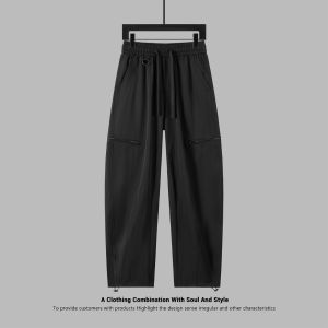 Heavyweight Recommendation! Outdoor Summer New Loose Straight Leg Folded Casual Pants for Men Youth Popular Workwear Trousers