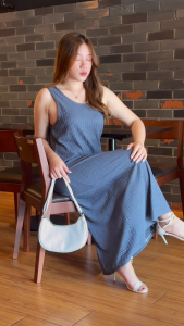 ชุดเดรสมินิมอล ลุคใหม่ดูมินิมอล ชุดเดรส ชุดใสเที่ยว เดรสยาว สไตล์เกาหลี พร้อมส่งในไทย Q6 Q29