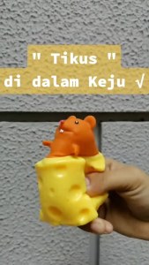 ( BISA COD ) PROMO Squishy Pop Up Squirrel Mainan Anak Silikon Tikus Tupai Stress Ball SNI
