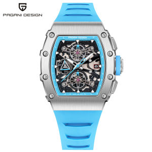 Pagani Design | Pagani Designed Mens Racing Chronograph Blue Dial Rubber Strap Luxury Sapphire Stainless Steel Mens Multifunctional Watch