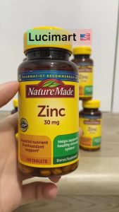 Viên uống bổ sung Kẽm Zinc 30mg Nature Made [Hàng Mỹ]
