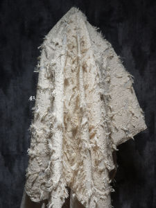 Vải Thêu Hoa Thủ Công Vải May Áo Khoác Vải Cotton Pha Trộn Vải Thiết Kế Hoa Phong Cách Nông Thôn Vải Thêu Hoa Tự Làm