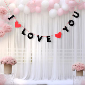 Valentines Day I LOVE YOU Letter Pendant Ornaments Gift Wedding Decoration Home Decor Party Supplies Scene Layout Accessories