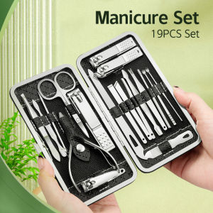 19pcs Set Original Manicure Set Stainless Steel Nail Clippers Set Premium Carbon Steel for Personal Manicure