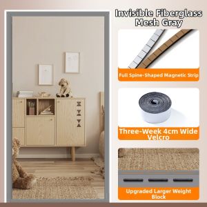 Magnetic Self-Closing Mosquito Door Curtain Fiber Glass Net