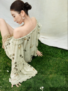 SUSHE | Flattering Peasant Off-shoulder Blouse Summer