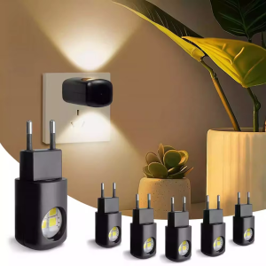 LED Light Plug In EU US Wall Night Lamp Hallway Wall Light With Auto Dusk To Dawn Sensor For Bedroom Home Bathroom Living Room