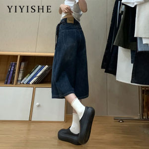 American Retro Seven-Foot Wide-Leg Jeans Womens Summer New Loose Slimming Straight High Waist Denim Casual Wear Resistant