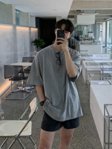 Loose Korean Style Short Sleeve T-Shirt Breathable Half Sleeve Thin Summer New Arrival Couple Casual round Neck Pure Color Top