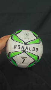 Size 5 Soccer Ball Standard Football Ball PU Leather Soccer Training Ball Competition Outdoor Football Wear-Resistant Green