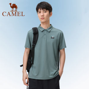 Cameljeans เสื้อโปโลแขนสั้นกลางแจ้งเสื้อกีฬากลางแจ้งระบายอากาศน้ำหนักเบาฤดูร้อน
