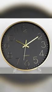Nexlent Wall Clock Silent Non-Ticking Round Wall Clock Modern Simple Style Fashion Watch