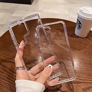 New Clear Crystal Clear Phone Case For Samsung A07 A17 A37 A57 A56 A36 A26 A55 A05 A05s A06 A16 A12 A13 A14 A15 4G 5G A54 A35 A34 A25 A20 A52 4G 5G Thick Silicone Phone Space Case HD Clear Shockproof Luxury Space Sheild Clear Crystal Dust Resistant Case