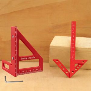 1/2 Bộ Dụng Cụ Đánh Dấu Gỗ Bộ Dụng Cụ Đo Nhựa Đa Góc Với Dụng Cụ Vẽ Đường Trung Tâm Và 45/90 ° Thiết Kế Hình Vuông Cho Thợ Mộc