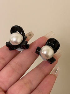 Mini Pearl Princess Hair Clip Womens Small Size Fashionable Hair Accessories Fresh out Japanese And Korean Style Side Hair Card
