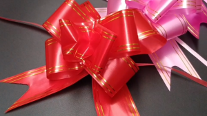 ริบบิ้นดึงโบว์ 1 แพ็ค 10 เส้น สำหรับผูกของขวัญ ผูกช่อดอกไม้  รุ่น 4301