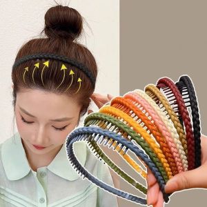5PCS Colorful Plastic Headbands Teething Non-Slip Headbands Face Wash Makeup Hair Bands