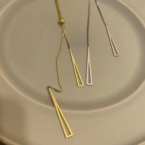 DREJEW Vòng Cổ Dây Xích Mỏng Mặt Tam Giác Đơn Giản Thời Trang Cao Cấp Dễ Phối Đồ Dành Cho Bạn Nữ