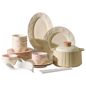 Yomerto | Aesthetic Cream Tone Tableware Set
