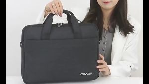 Tas Laptop Slempang dan Jinjing Double Kabin untuk Laptop All Brands dan Macbook Air/Pro (Dilengkapi SHOCKPROOF) Layar 14\\\" - 15\\\" inchi (Tas Laptop OPTIMUS)