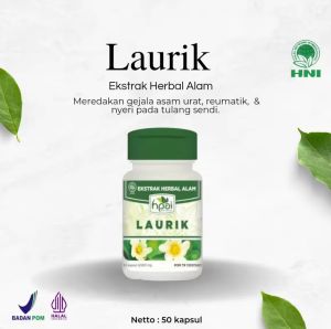 LAURIK HNI//KAPSUL HERBAL ASAM URAT//REUMATIK//NYERI SENDI// ORIGINAL//BPOM