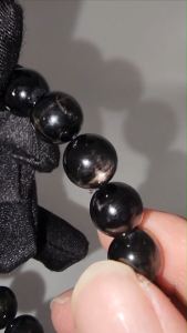 (SG Seller Ready Stocks) Premium Grade Natural Hypersthene Stone Bracelet with Certification 11mm+ 收藏级天然金运石手链 (配证书) 11+毫米