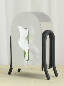 กล่องกระดาษอเนกประสงค์แบบตั้ง 3 มิติ ทำจากโลหะผสม เครื่องประดับตกแต่งบ้านสไตล์ยุโรป กล่องใส่กระดาษชำระ ห้องน้ำ ห้องเยี่ยม โรงแรม