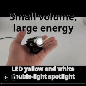 QC.PH Motorcycle LED Light Spot Light Mini Driving Light  White Yellow High and low light Fog Lamp