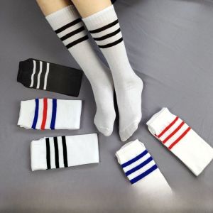 Childrens Basketball Football Socks Middle Tube Long Tube High Tube Dance Performance White Stripe Sports Fans Goods